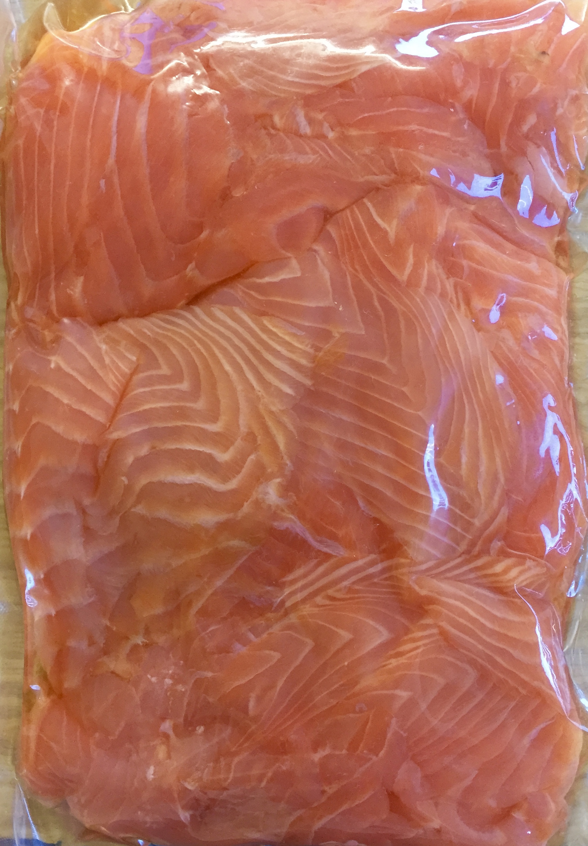 Smoked Scottish salmon red meat slices